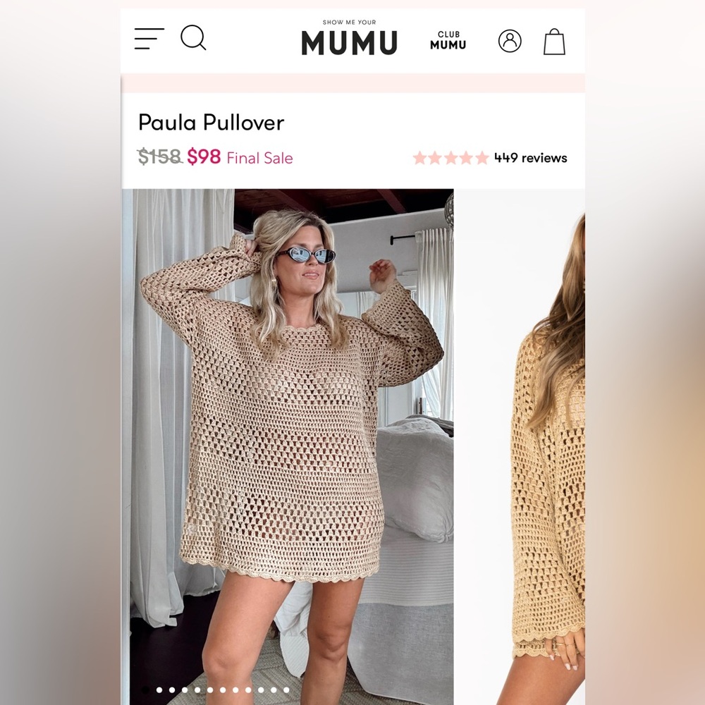 Show Me Your MuMu Paula Pullover in Tan